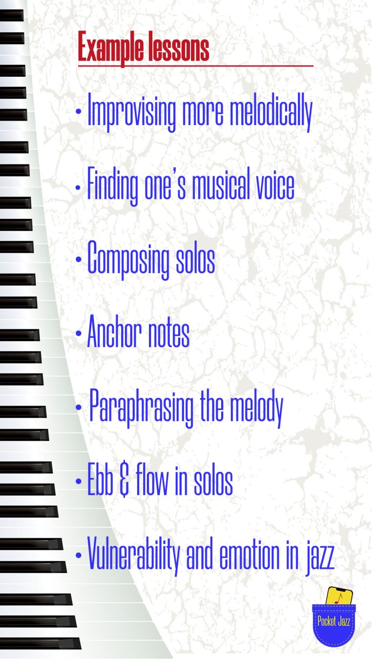 Example lesson for playing more melodically