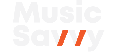 Music Savvy logo white transparent